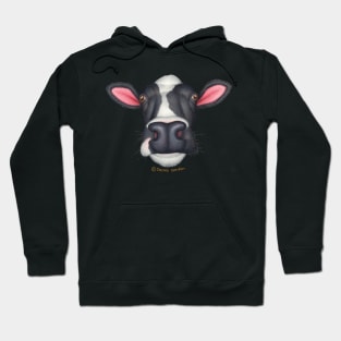 Cute Cow Head Design Hoodie